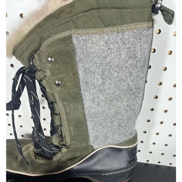 Sorel Tivoli high suede fur lined boots size 9.5 - Picture 4 of 9